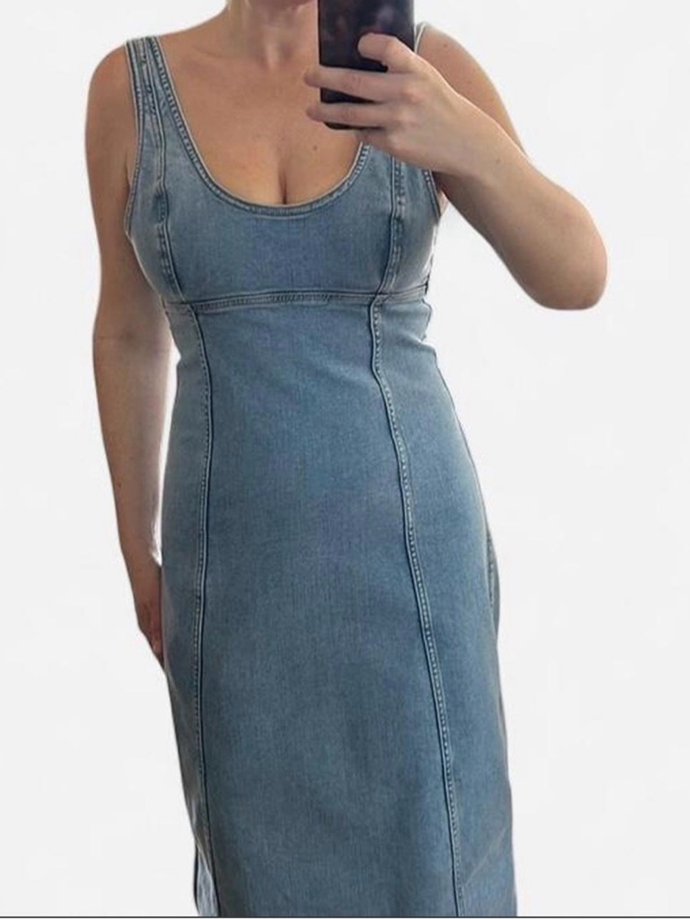 American Eagle Outfitters Light Blue Denim Dress size 6 - Picture 4 of 5